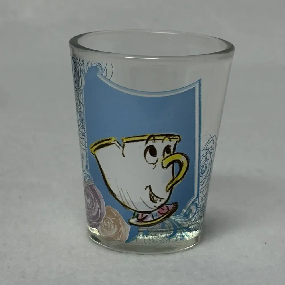 Disney Beauty & The Beast Set of 4 Shot Glasses Set / 1.5 oz Glass Open Box